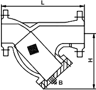 鑄鐵Y型過濾器結(jié)構(gòu)圖